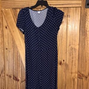 Navy polka dot dress